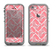 The Pink and White Swirly Heart Design Apple iPhone 5c LifeProof Fre Case Skin Set
