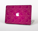 The Pink and Yellow Floral Vine Pattern Skin for the Apple MacBook Pro Retina 15"