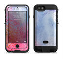 The Pink to Blue Faded Color Floral Apple iPhone 6/6s LifeProof Fre POWER Case Skin Set