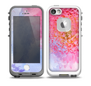 The Pink to Blue Faded Color Floral Skin for the iPhone 5-5s fre LifeProof Case