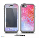 The Pink to Blue Faded Color Floral Skin for the iPhone 5c nüüd LifeProof Case