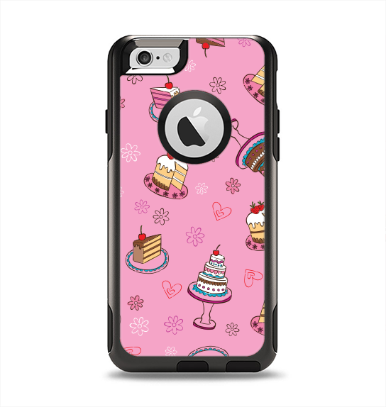 The Pink with Yummy Cakes Apple iPhone 6 Otterbox Commuter Case Skin Set