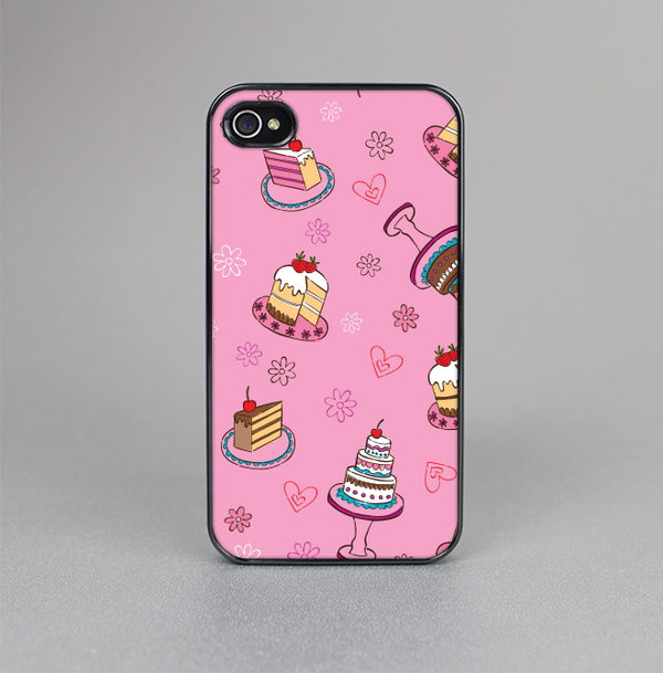 The Pink with Yummy Cakes Skin-Sert for the Apple iPhone 4-4s Skin-Sert Case