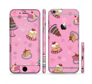 The Pink with Yummy Cakes Sectioned Skin Series for the Apple iPhone 6s Plus