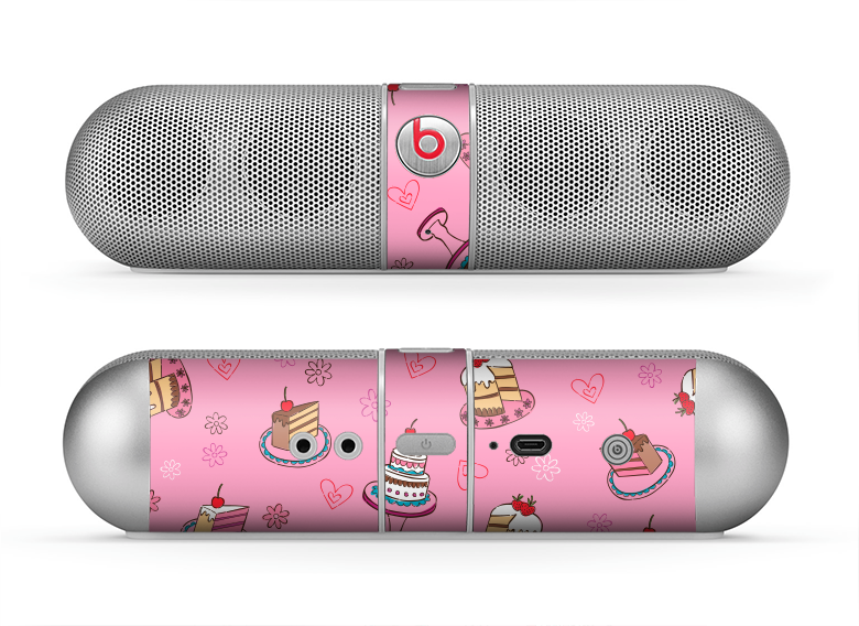 The Pink with Yummy Cakes Skin for the Beats by Dre Pill Bluetooth Speaker