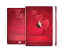 The Pocket with Red Scratched Hearts Full Body Skin Set for the Apple iPad Mini 3