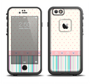 The Polka Dots with Green and Purple Stripes Apple iPhone 6/6s LifeProof Fre Case Skin Set