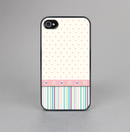 The Polka Dots with Green and Purple Stripes Skin-Sert for the Apple iPhone 4-4s Skin-Sert Case