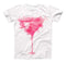 The Pretty in Pink Martini ink-Fuzed Unisex All Over Full-Printed Fitted Tee Shirt