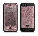 The Puprle and Light Pink Sketched Lace Patterns v21 Apple iPhone 6/6s LifeProof Fre POWER Case Skin Set