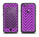 The Purple & Black Sketch Chevron Apple iPhone 6/6s LifeProof Fre Case Skin Set