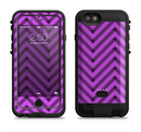 The Purple & Black Sketch Chevron Apple iPhone 6/6s LifeProof Fre POWER Case Skin Set