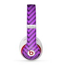 The Purple & Black Sketch Chevron Skin for the Beats by Dre Studio (2013+ Version) Headphones