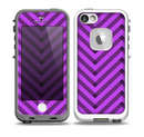 The Purple & Black Sketch Chevron Skin for the iPhone 5-5s fre LifeProof Case