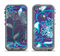 The Purple & Blue Vector Floral Design Apple iPhone 5c LifeProof Fre Case Skin Set