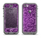 The Purple Bright Lace Pattern Apple iPhone 5c LifeProof Nuud Case Skin Set