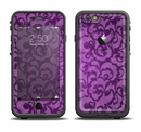 The Purple Bright Lace Pattern Apple iPhone 6/6s LifeProof Fre Case Skin Set