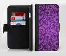 The Purple Bright Lace Pattern Ink-Fuzed Leather Folding Wallet Credit-Card Case for the Apple iPhone 6/6s, 6/6s Plus, 5/5s and 5c