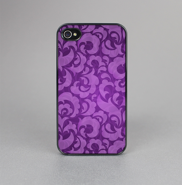 The Purple Bright Lace Pattern Skin-Sert for the Apple iPhone 4-4s Skin-Sert Case