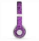 The Purple Bright Lace Pattern Skin for the Beats by Dre Solo 2 Headphones