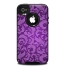 The Purple Bright Lace Pattern Skin for the iPhone 4-4s OtterBox Commuter Case
