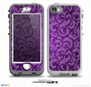 The Purple Bright Lace Pattern Skin for the iPhone 5-5s NUUD LifeProof Case for the LifeProof Skin