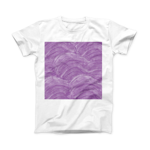 The Purple Brush Strokes ink-Fuzed Front Spot Graphic Unisex Soft-Fitted Tee Shirt