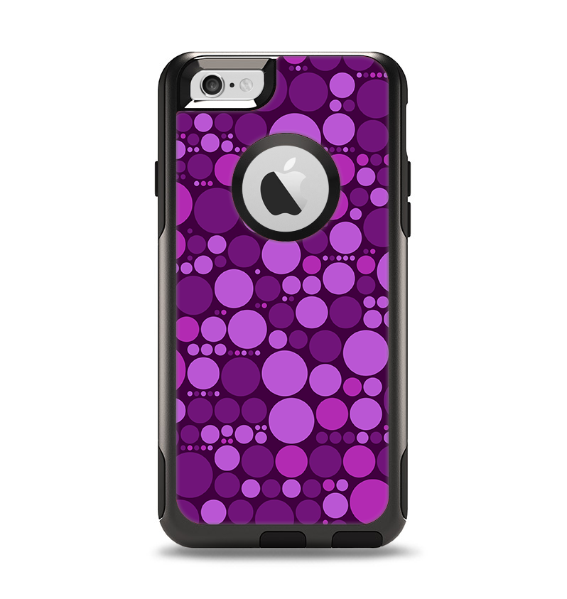 The Purple Circles Pattern Apple iPhone 6 Otterbox Commuter Case Skin Set