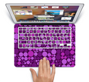 The Purple Circles Pattern Skin Set for the Apple MacBook Pro 15" with Retina Display