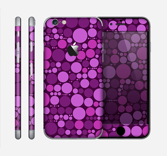 The Purple Circles Pattern Skin for the Apple iPhone 6