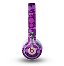 The Purple Circles Pattern Skin for the Beats by Dre Mixr Headphones