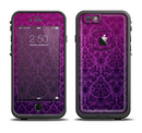 The Purple Delicate Foliage Pattern Apple iPhone 6/6s LifeProof Fre Case Skin Set