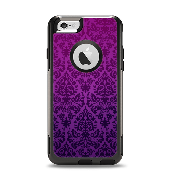 The Purple Delicate Foliage Pattern Apple iPhone 6 Otterbox Commuter Case Skin Set