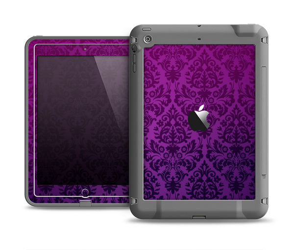The Purple Delicate Foliage Pattern Apple iPad Air LifeProof Fre Case Skin Set