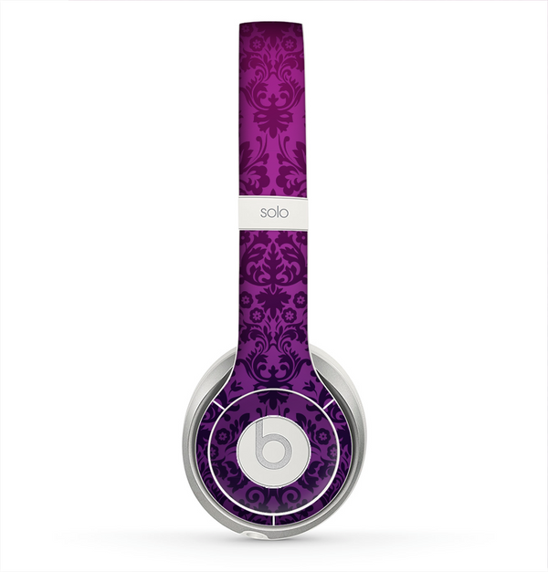 The Purple Delicate Foliage Pattern Skin for the Beats by Dre Solo 2 Headphones