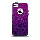 The Purple Delicate Foliage Pattern Skin for the iPhone 5c OtterBox Commuter Case