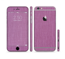 The Purple Fabric Texture Sectioned Skin Series for the Apple iPhone 6s Plus