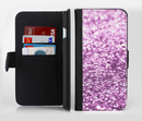 The Purple Glimmer Ink-Fuzed Leather Folding Wallet Credit-Card Case for the Apple iPhone 6/6s, 6/6s Plus, 5/5s and 5c
