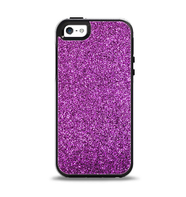 The Purple Glitter Ultra Metallic Apple iPhone 5-5s Otterbox Symmetry Case Skin Set