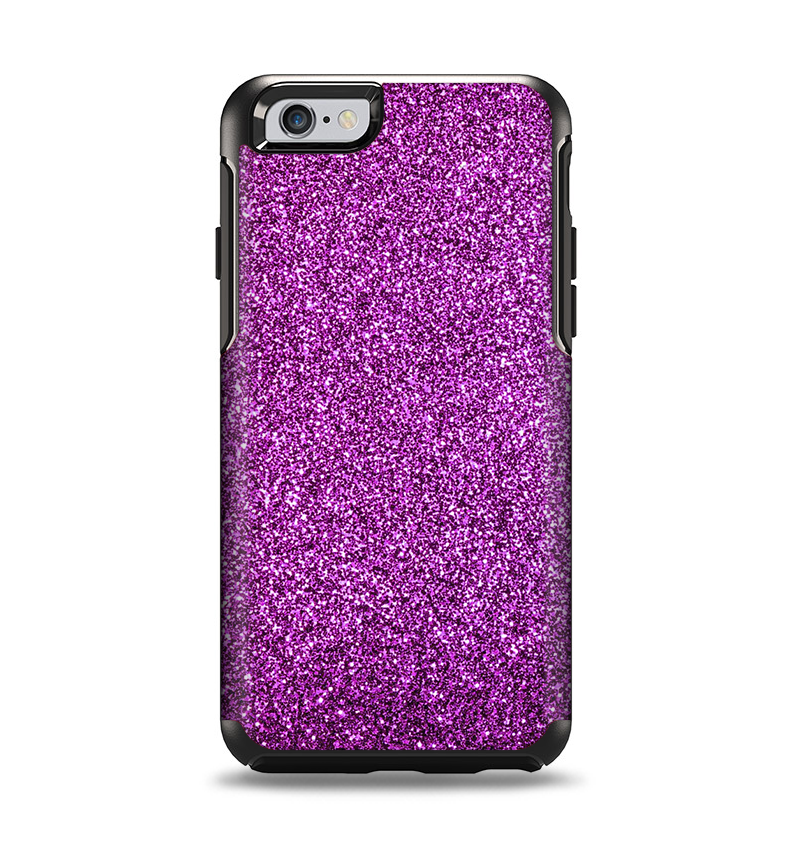 The Purple Glitter Ultra Metallic Apple iPhone 6 Otterbox Symmetry Case Skin Set