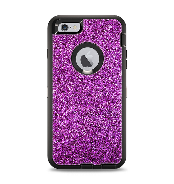 The Purple Glitter Ultra Metallic Apple iPhone 6 Plus Otterbox Defender Case Skin Set