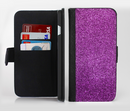 The Purple Glitter Ultra Metallic Ink-Fuzed Leather Folding Wallet Credit-Card Case for the Apple iPhone 6/6s, 6/6s Plus, 5/5s and 5c
