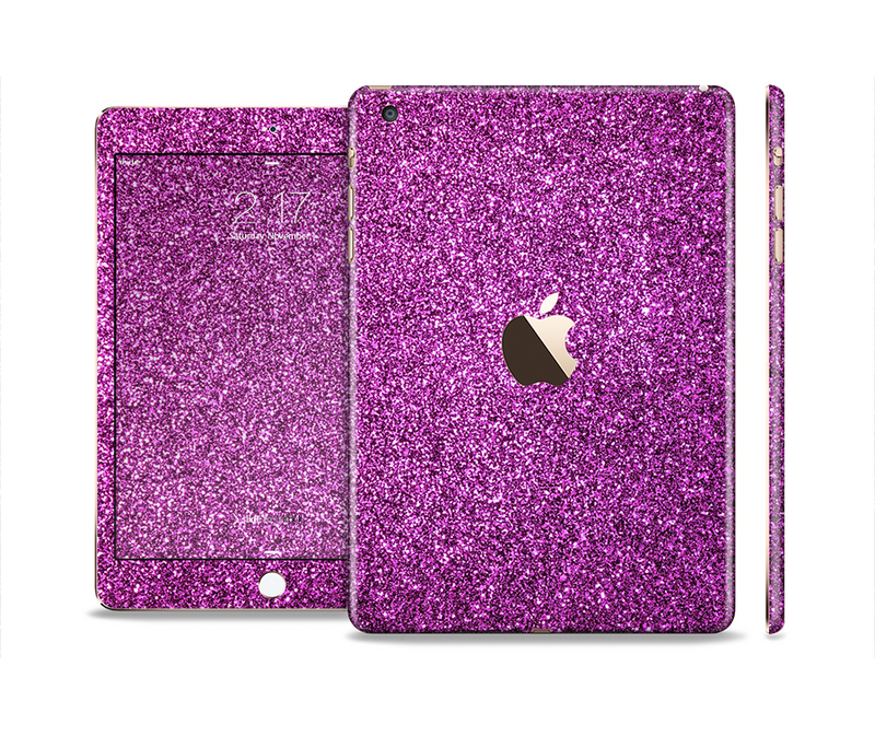 The Purple Glitter Ultra Metallic Full Body Skin Set for the Apple iPad Mini 3