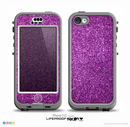 The Purple Glitter Ultra Metallic Skin for the iPhone 5c nüüd LifeProof Case