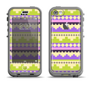 The Purple & Green Tribal Ethic Geometric Pattern Apple iPhone 5c LifeProof Nuud Case Skin Set