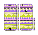 The Purple & Green Tribal Ethic Geometric Pattern Sectioned Skin Series for the Apple iPhone 6s Plus
