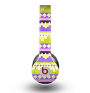 The Purple & Green Tribal Ethic Geometric Pattern Skin for the Beats by Dre Original Solo-Solo HD Headphones