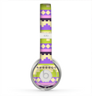 The Purple & Green Tribal Ethic Geometric Pattern Skin for the Beats by Dre Solo 2 Headphones