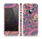The Purple, Green, and Blue Vector Floral Pattern Skin Set for the Apple iPhone 5