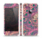 The Purple, Green, and Blue Vector Floral Pattern Skin Set for the Apple iPhone 5s